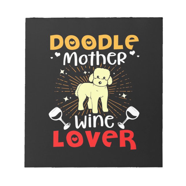 Bloco De Notas Presente de Natal | Mãe de Doodle Dog e Amante de  (Frente)