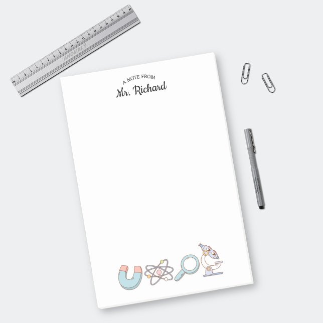 Bloco De Notas Presente de Professores de Ciências de Forneciment (Criador carregado)