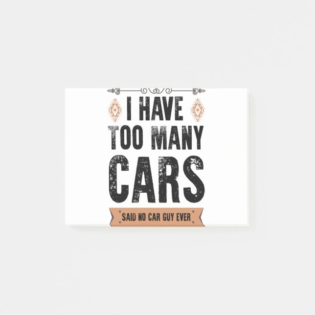 Bloco De Notas Presente do Cara do Carro Engraçado Eu Tenho Muito (Frente)