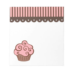 Bloco De Notas Presente do notebook da cozinha de Cupcake rosa