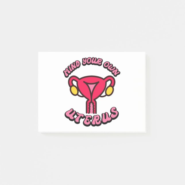 Bloco De Notas Presente Feminista Engraçado Útero Antigo Cuide da (Frente)