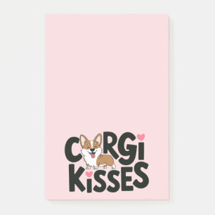 Bloco De Notas Presente para Amante de Corgi Fofa Coração Rosa Mã