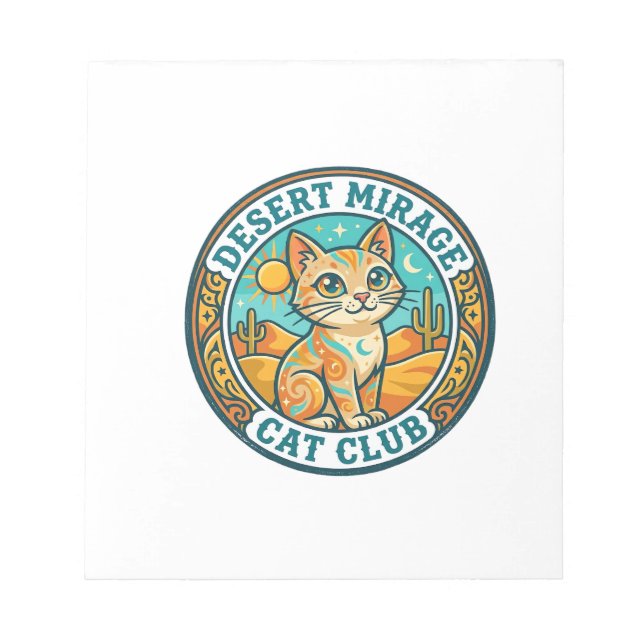 Bloco De Notas Presente para Mãe de Gato Miragem do Deserto - Mir (Frente)