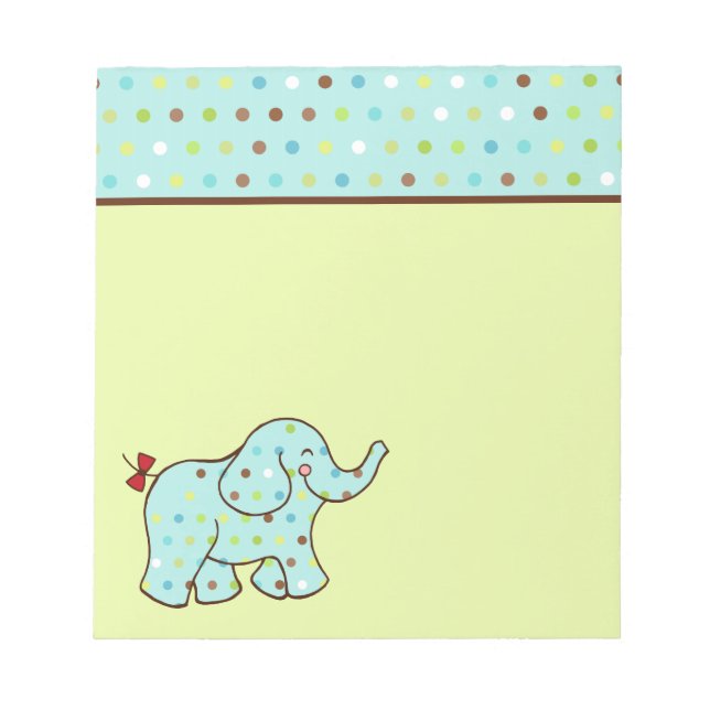 Bloco De Notas Presente para Notepad de Elefante para Bebê Bonito (Frente)