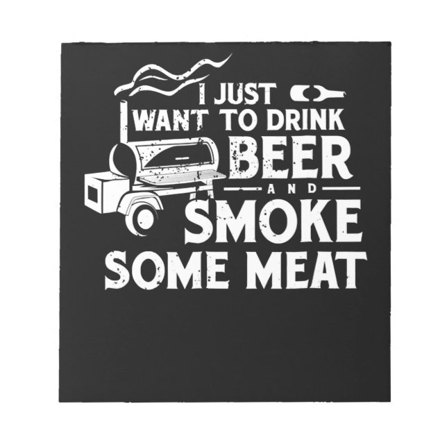 Bloco De Notas Presente para Pitmaster de Fumantes de Churrasco B (Frente)