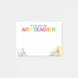 Bloco De Notas Presente para Professor de Arte do Ensino Fundamen