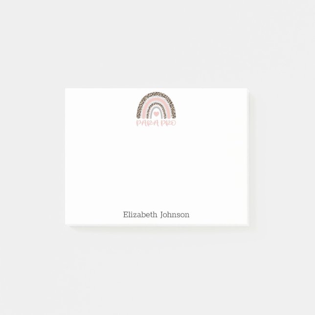 Bloco De Notas Presente Paraprofissional Para Pro Arco-Íris (Frente)