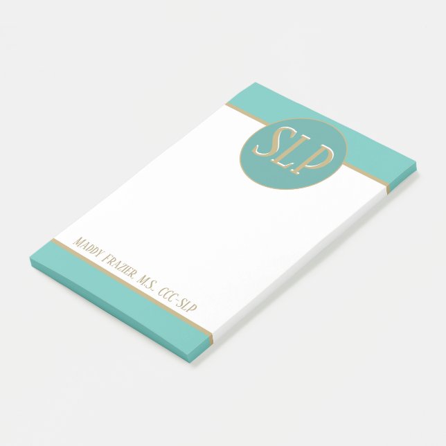 Bloco De Notas Presente! Patologista de Fala Personalizado posta  (Inclinado)