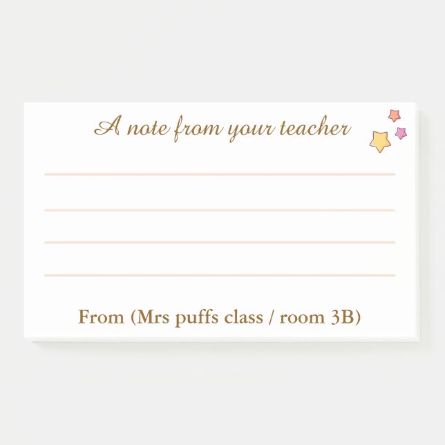 Bloco De Notas Presente personalizado de agradecimento ao profess (Frente)