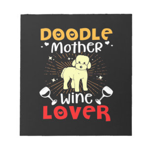 Bloco De Notas Presente Xmas Cachorro-Mãe E Vinho-Vinho