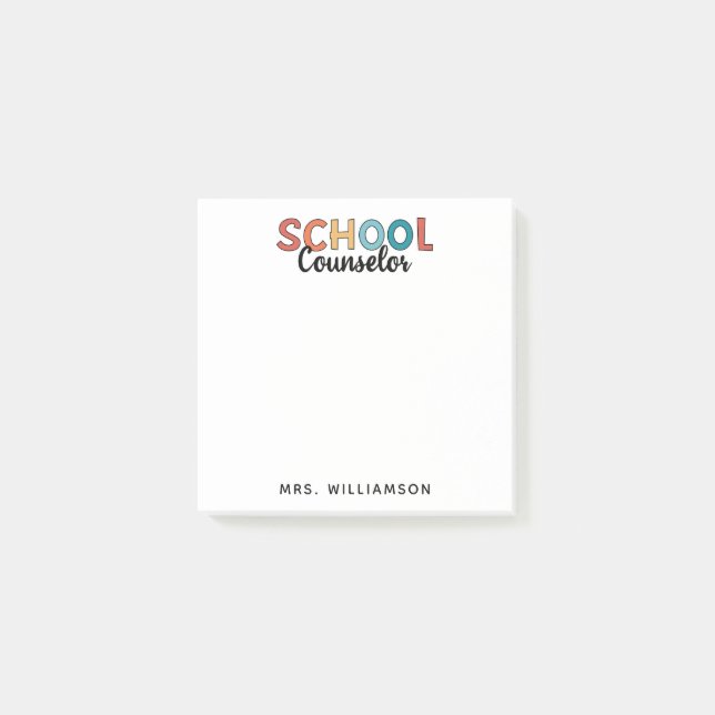 Bloco De Notas Presentes de Apreciação do Conselheiro Escolar Per (Frente)