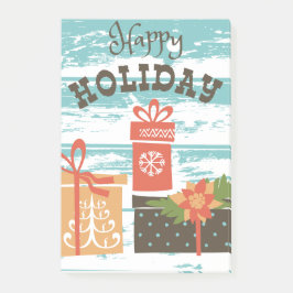 Bloco De Notas Presentes de Natal de Férias Felizes