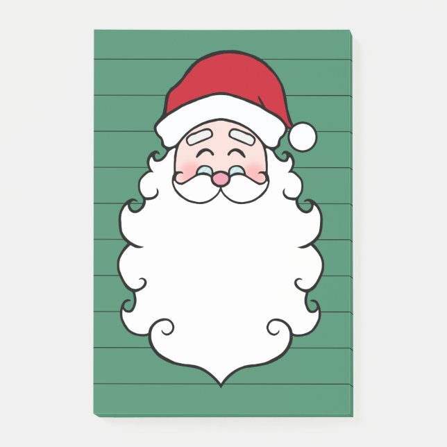 Bloco De Notas Presentes de Notas Adesivas de Natal do Papai Noel (Frente)