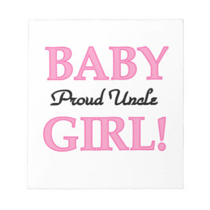 Bloco De Notas Presentes Orgulhosos Tio Baby Girl
