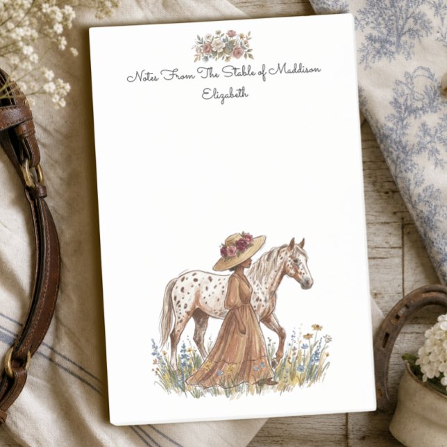 Bloco De Notas Presentes para Amantes de Cavalos em Papelaria (Criador carregado)