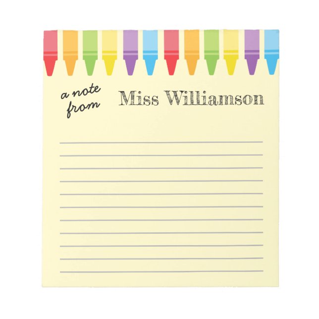 Bloco De Notas Presentes personalizados de reconhecimento de prof (Frente)