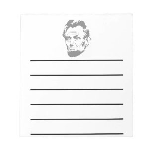 Bloco De Notas Presidente Abe Lincoln Cara