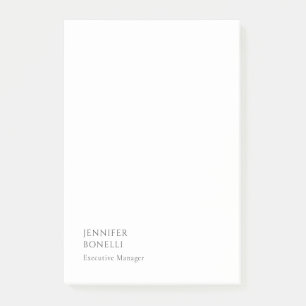 Bloco De Notas Preto branco minimalista moderno trendy