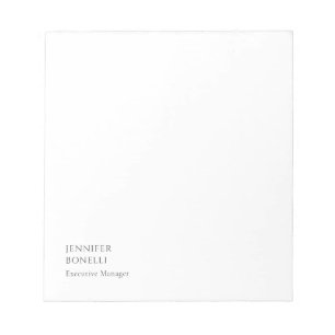Bloco De Notas Preto branco minimalista moderno trendy