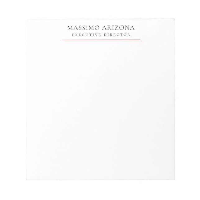 Bloco De Notas Preto Branco Minimalista Simples Plano  (Frente)