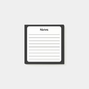 Bloco De Notas Preto Clássico e Preto-Branco Vestido Pad