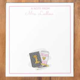 Bloco De Notas Preto de Apreciação de Professores do Primeiro Gra