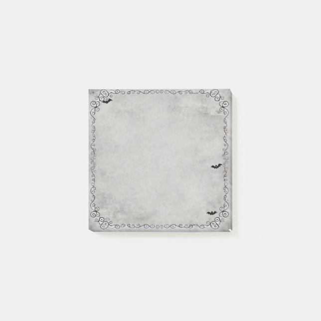 Bloco De Notas Preto e Branco assustador (Frente)