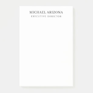 Bloco De Notas Preto e Branco Minimalista Simples Chic Moderno Si