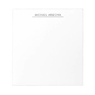 Bloco De Notas Preto e Branco Minimalista Simples Moderno