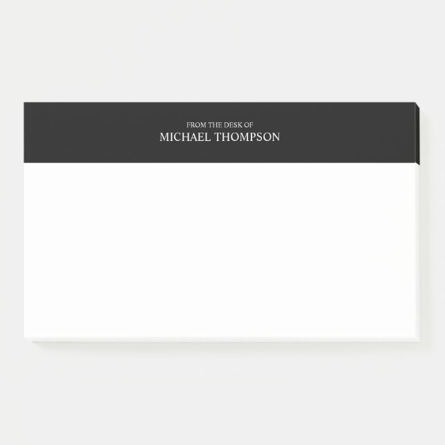 Bloco De Notas Preto e branco profissionais (Frente)