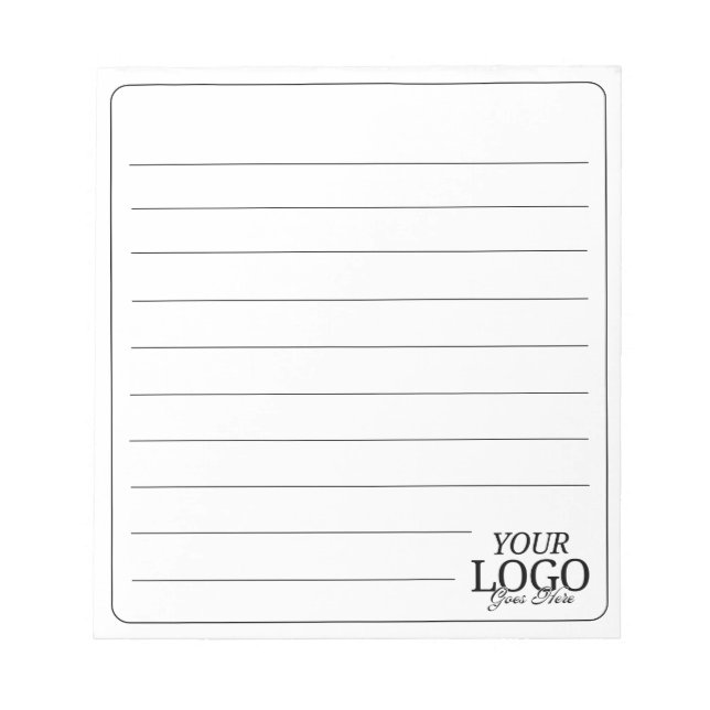 Bloco De Notas Preto Elegante Simples sobre Logotipo Branco Vincu (Frente)