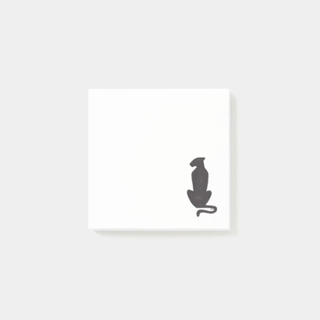 Bloco De Notas Preto Gato Silhout Preto (Frente)