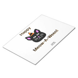 Bloco de notas preto Meow-A-Ween (27,9 cm x 21,6 c