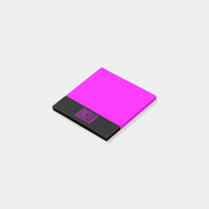 Bloco De Notas Preto Personalizado e Fúcsia