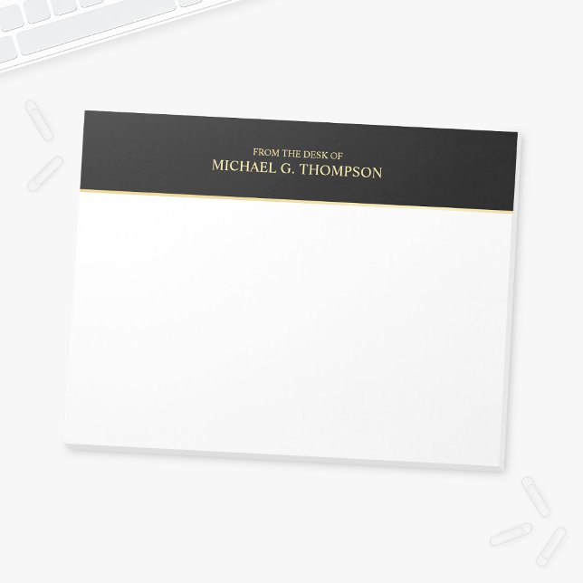 Bloco De Notas Preto profissional e Dourado (Criador carregado)