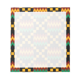 Bloco De Notas Preto Vermelho Amarelo Verde Kwanzaa Kente Cloth