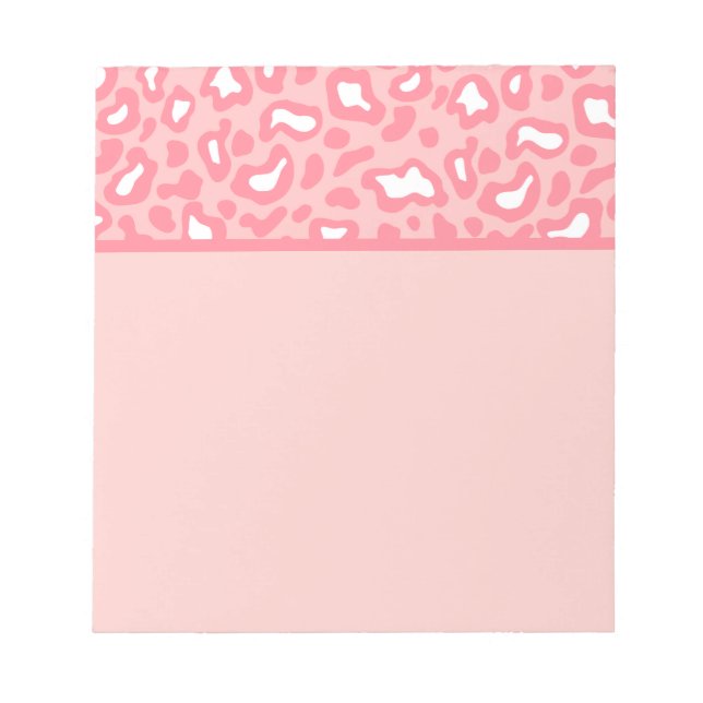Bloco de Notas Pretty Pink Leopard (Frente)