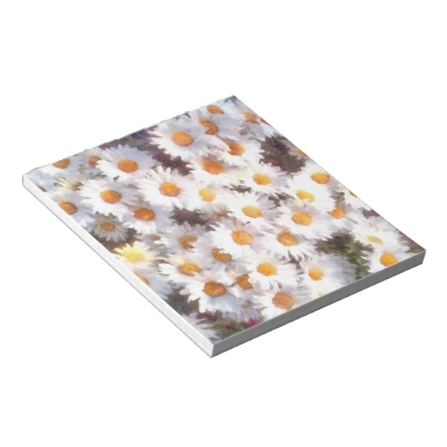 Bloco De Notas Primavera Daisy Wildflower Watercolor (Inclinado)