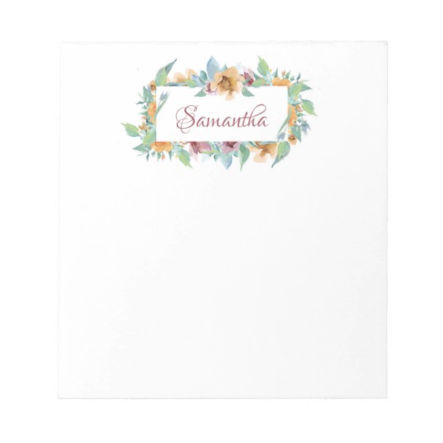 Bloco De Notas Primavera Florals (Frente)