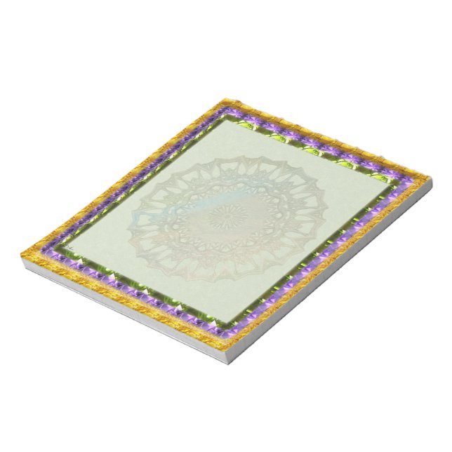 Bloco De Notas Primavera Gem Mandala (Invertido)