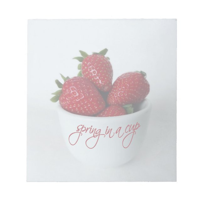 Bloco De Notas primavera num copo (Frente)