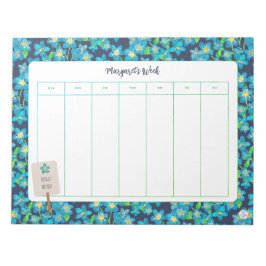 Bloco De Notas Primavera Wildflower esqueça-me de uma vez por sem
