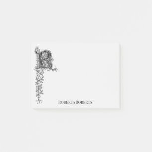 Bloco De Notas Primeira letra R personalizada