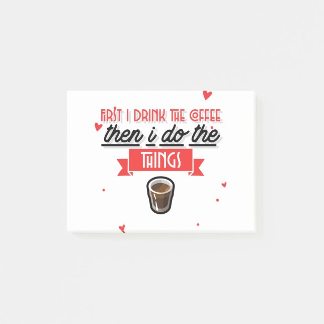 Bloco De Notas Primeiro Eu Bebo O Café (Frente)