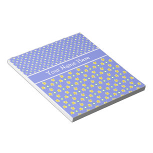 Bloco De Notas Primroses Notepad para Personalizar: Bolinhas Azui