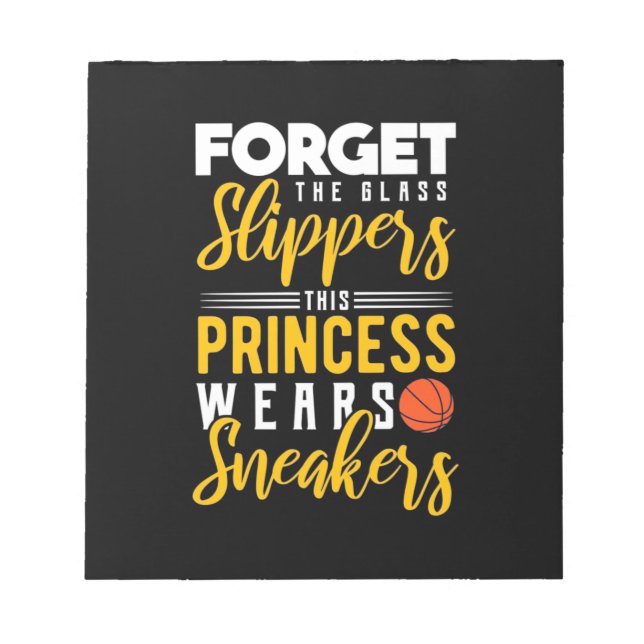 Bloco De Notas Princesa de Basquete Veste tênis (Frente)