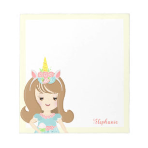 Bloco De Notas Princesa Unicorn