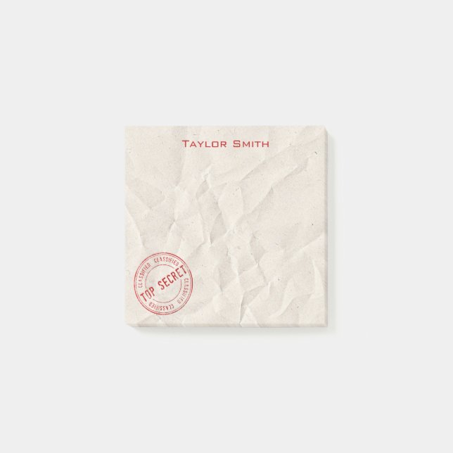 Bloco De Notas Principais Notas de Posto de Carimbo Secreto (Frente)