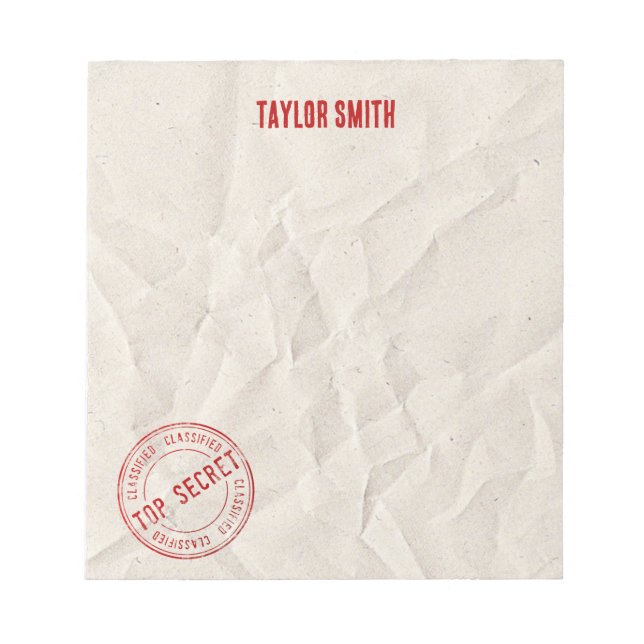 Bloco De Notas Principais Notas de Posto de Carimbo Secreto (Frente)