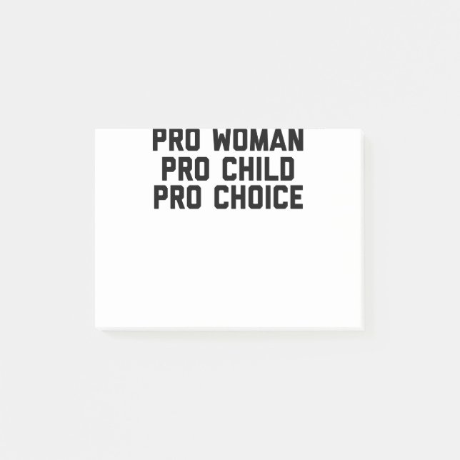 Bloco De Notas Pró-Mulher Pro Child Pro Choice (Frente)